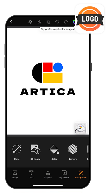 UI of Logo Maker Shop